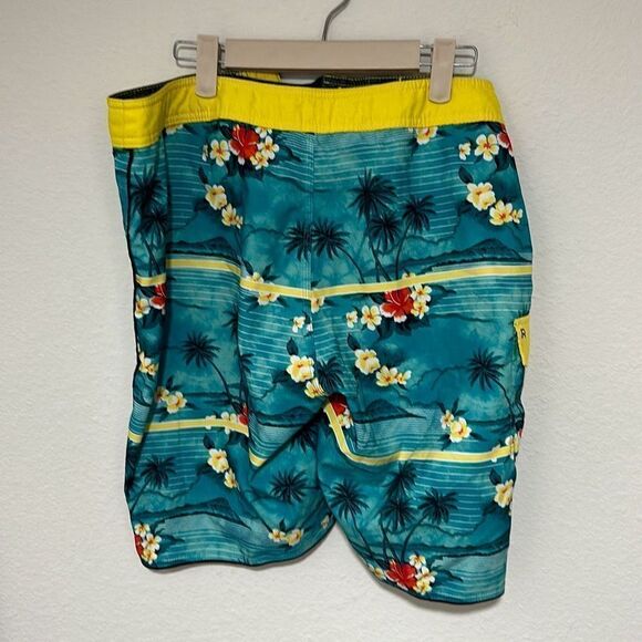 Rip Curl Mens Multicolor Swim Trunks Beach Surf Floral Board Shorts Size 32 - Picture 5 of 7